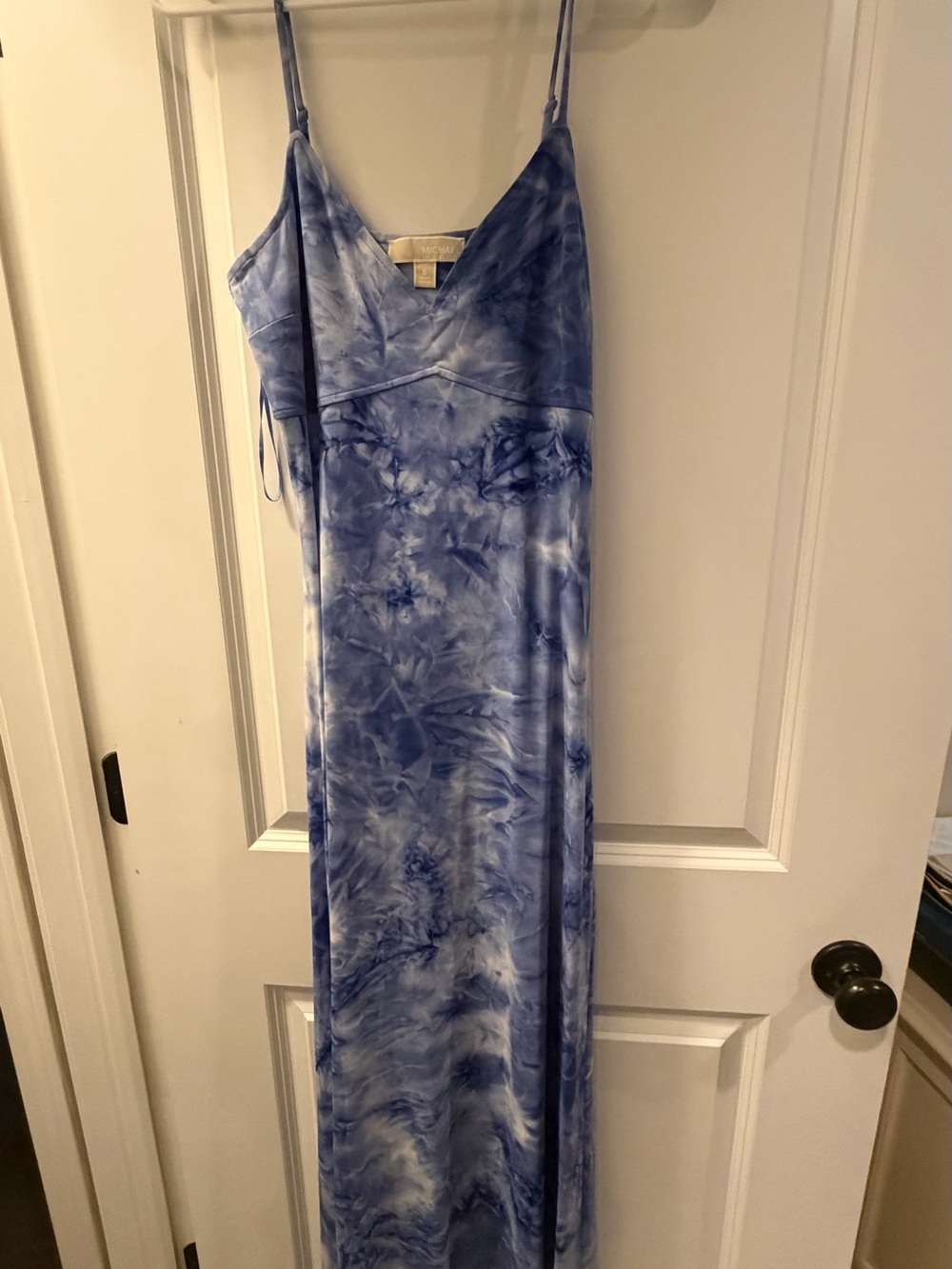 New w/o tag Michael Kors Blue Tie-Dye Slip Maxi Dress